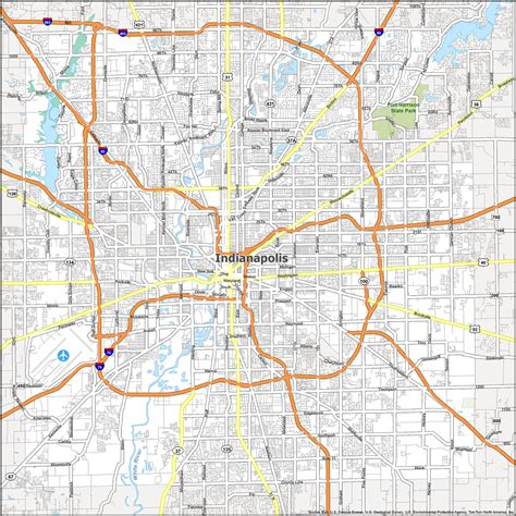 Indianapolis Map, Indiana - GIS Geography