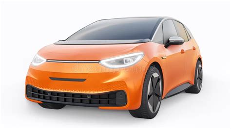 New Generation Orange Electric City Hatchback Car with Extended Range ...