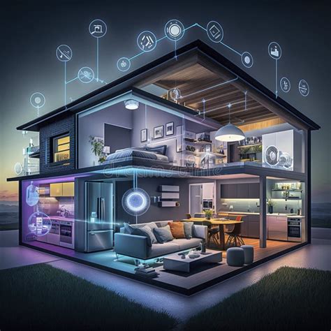 A Modern Smart Home, Filled with Advanced-edge Devices, Sensors, and ...