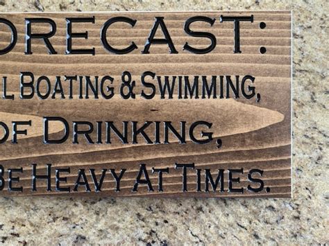 Funny Lake Forecast Sign Lake Decor Lake House Decor - Etsy