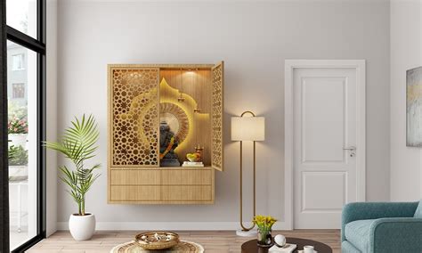 Wall Mounted Mandir Designs For Home | Design Cafe