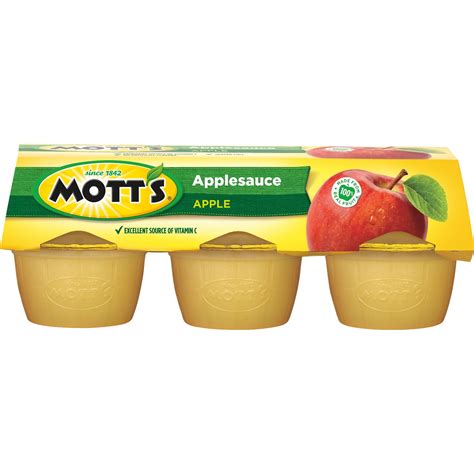 Mott's Applesauce, 4 oz cups, 6 count - Walmart.com - Walmart.com