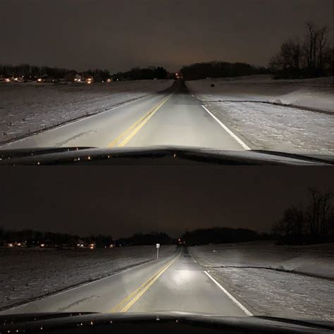 For those asking about LED headlights. Top is low beam, bottom is high ...