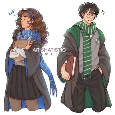 Academic Rivals AU: After being sorted into Slytherin, Harry learned to ...