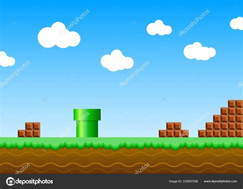 Pixel Mario Backgrounds - WoodsLima