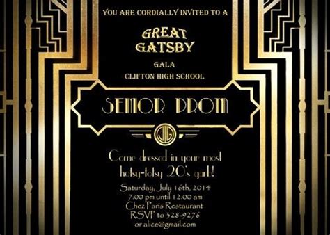 Great Gatsby Prom Invitations