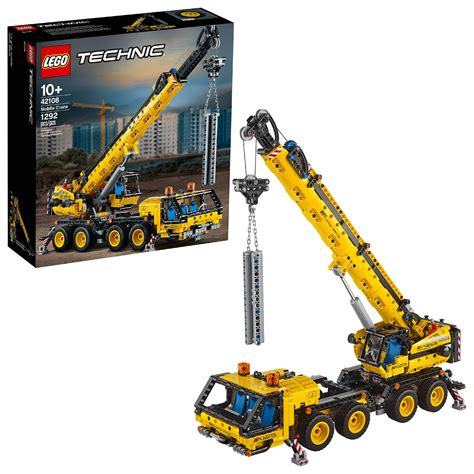 LEGO Technic Mobile Crane 42108 Construction Toy Building Kit (1,292 pieces) - Walmart.com ...