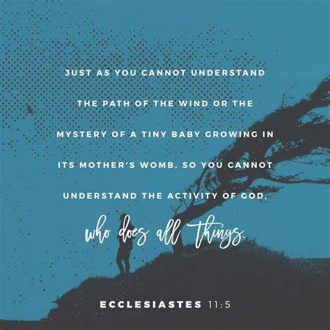 Verse of the Day Ecclesiastes 11 NKJV http://bible.com/114/ecc.11.5.NKJV | Da Word | Pinterest ...