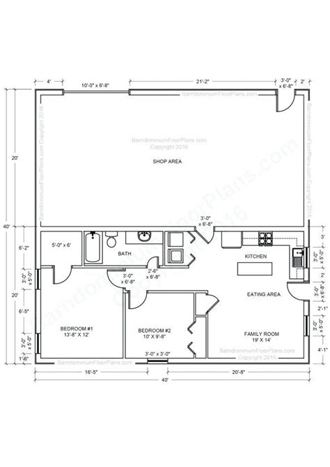 pole barn floor plans with living quarters floor plans pole barn 16 ...