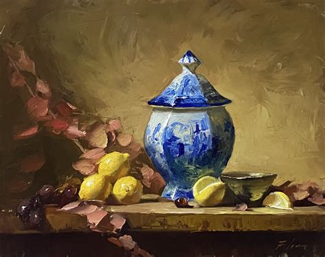 Delft Blue and Lemons – Kelli Folsom Fine Art