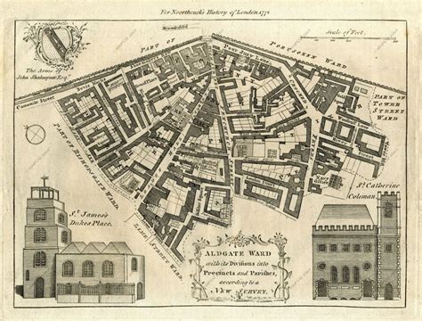 Map Of Aldgate Ward 1772.