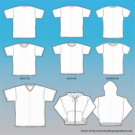 T-Shirts Mock-Up Templates with Grid (10358) Free AI, EPS, SVG Download / 4 Vector