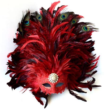 Red Rio Carnival Mask Brazilian Carnival Mask Venetian - Etsy