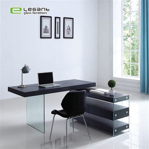 Furniture Design Luxury Office Computer Glass Table Desk - China Office ...