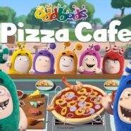 Fun restaurant game with fun-looking weirdos: Oddbods Pizza Cafe