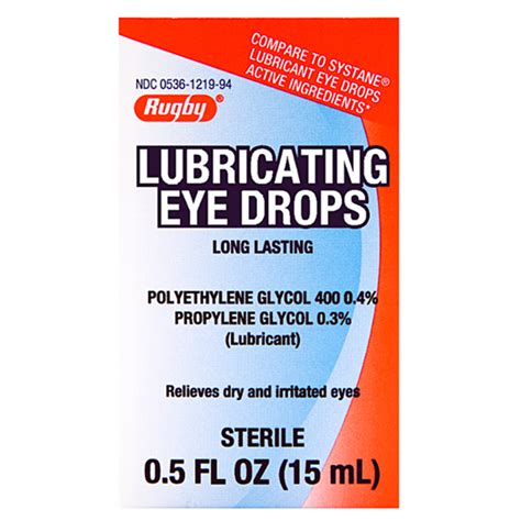 Rugby Lubricating Eye Drops 0.3-0.4% 15 mL — Mountainside Medical Equipment