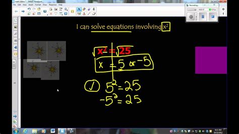 solving equations with x squared - YouTube