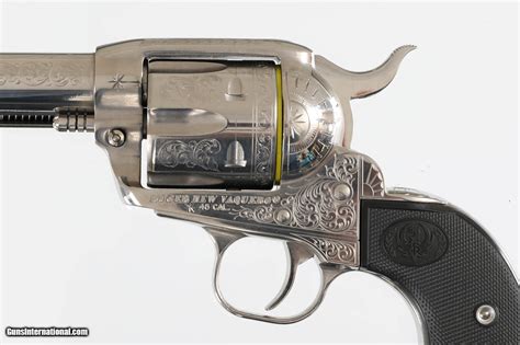 RUGER VAQUERO ENGRAVED MATCHING SET 1 of 1000 POLISHED STAINLESS 5.5" 45 LONG COLT