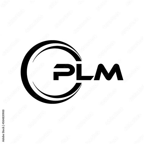 PLM letter logo design with white background in illustrator, vector logo modern alphabet font ...