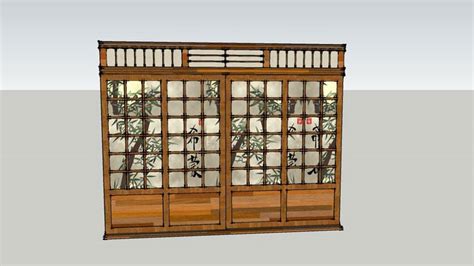 Sketchup Components 3D Warehouse - Japanese Interior Sliding Door Variant