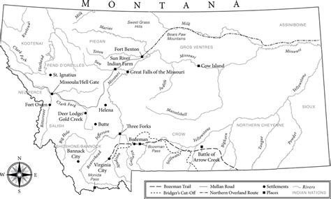 Montana 1864 | Historic Map of Montana