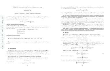 Multiplicity theorems involving functions with non-convex range | Papers With Code