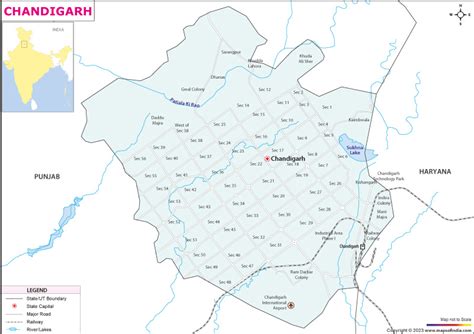 Chandigarh In India Political Map - New York State County Map