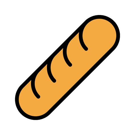 Baguette bread emoji clipart. Free download transparent .PNG | Creazilla