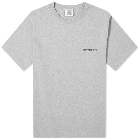 VETEMENTS Logo T-Shirt Grey | END. (Europe)