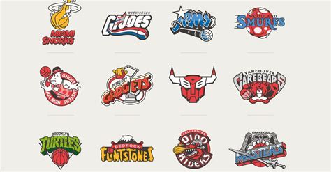 Classic 80s cartoons get in the game with redesigned NBA logos | Nba ...