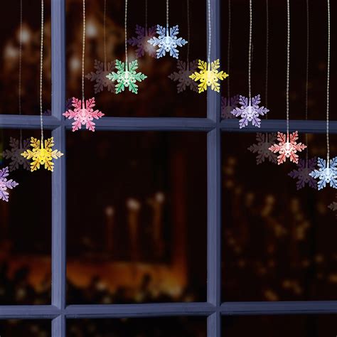 Colour Change Snowflake Fairy Lights