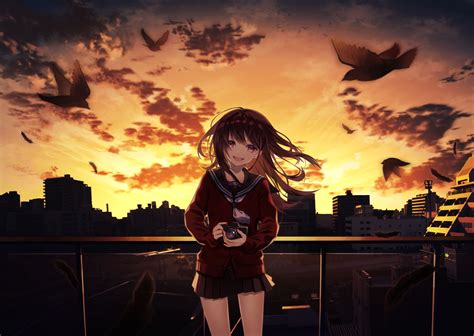 Anime Girl Smiling Wallpapers - Wallpaper Cave