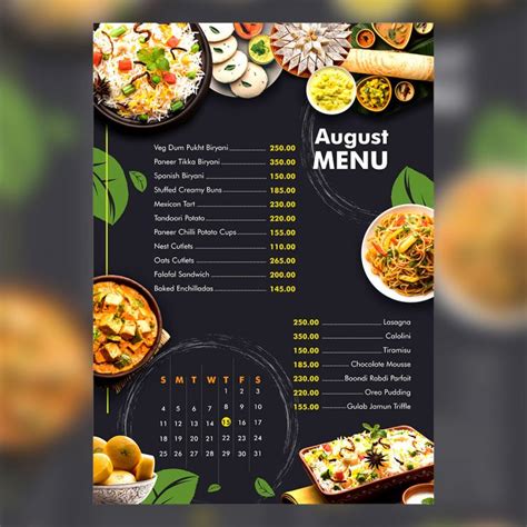 Menu Card Design - Logo designer in India, Graphic designer in India