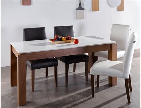 Max Quartz Top Dining Table with 4 Doric Chairs | Dining Set