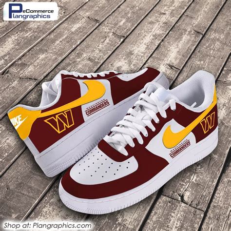 Washington Commanders Logo Air Force 1 Sneaker, Commanders Merchandise - Xtrendingprint