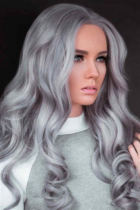 25 Trendy Grey Silver Hair Colour Ideas For 2021 Long Platinum Silver ...