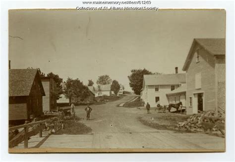 Item 81269 - St. Albans Village, Looking West, 1895 - Vintage Maine Images