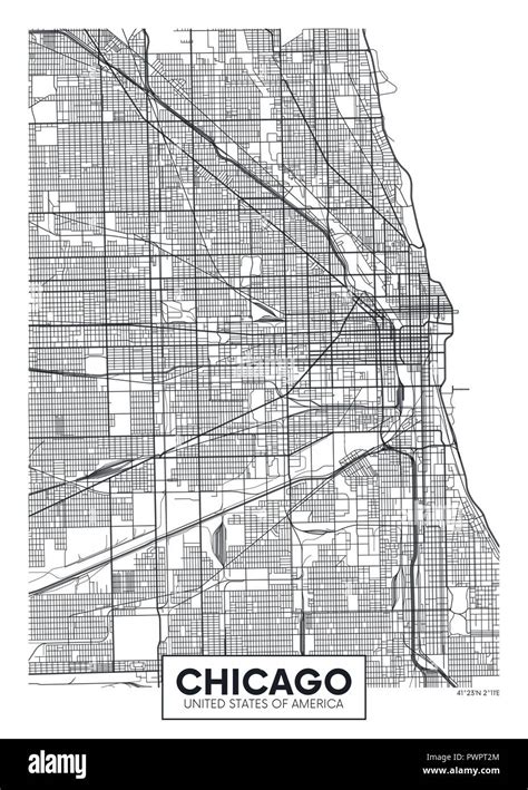 Chicago vector map Banque de photographies et d’images à haute résolution - Alamy