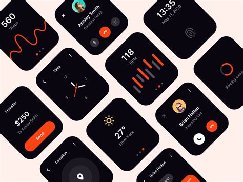 Smartwatch App - Dark Mode by Ben Tortorelli for Nice100Team on Dribbble