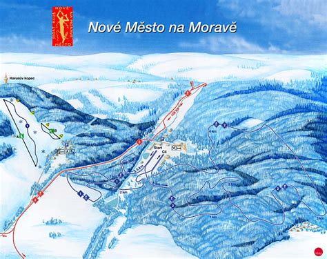 Trail map Harusák – Nové Město na Moravě