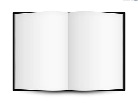 Blank open book template | PSDGraphics | Open book, Book cover template, Book template