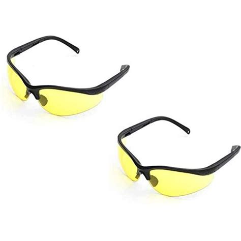 UV Protection Adjustable Safety Glasses with Yellow Tint Great For Use With UV Light Lamps (2 ...