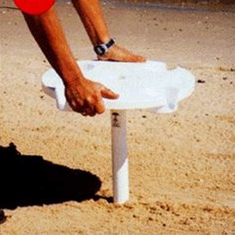 Beach Umbrella Table with Sand Anchor JSI8001S | BeachUmbrellaSale.com