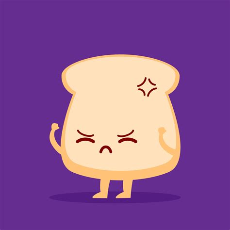 Bread cartoon character 38441130 Vector Art at Vecteezy