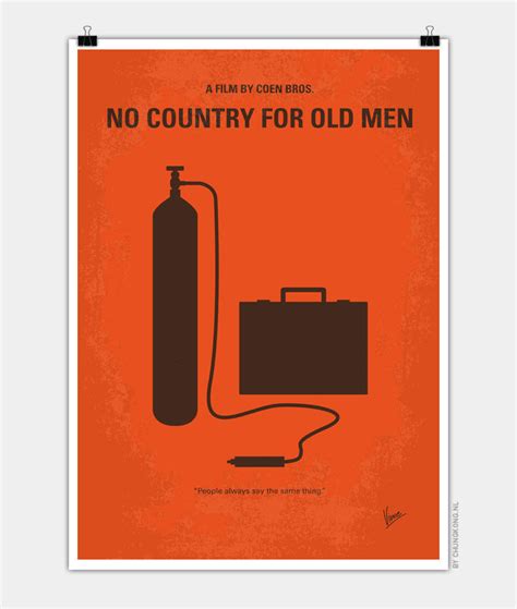 No253 My No Country for Old men minimal movie poster | CHUNGKONG