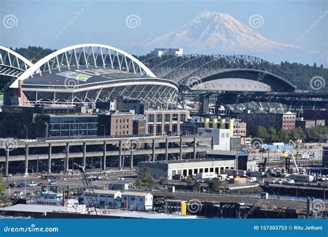 CenturyLink Field and T-Mobile Stadium in Seattle, Washington Editorial ...