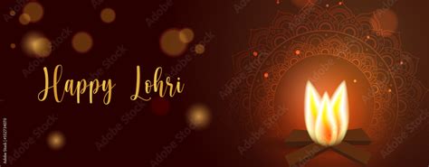 Happy Lohri Festival Of Punjab Vector Illustration. Stock Vector ...