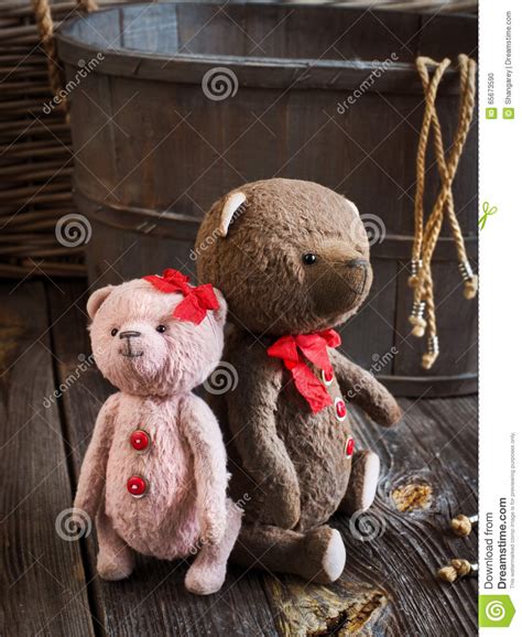 Teddy Bears Couple Holding Hands Stock Photo - Image of plush ...