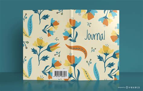 Flower Journal Book Cover Design Vector Download