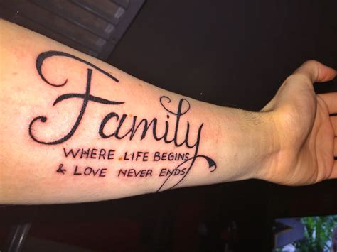 Family Quotes Tattoos For Men